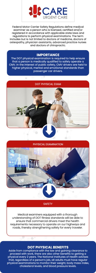 At UCare Urgent Care and Walk-In Clinic, our medical doctors and professional staff offer DOT Physical Exams for commercial drivers. For more information, contact us today! We are a walk-in clinic located at Horizon City TX, on North Zaragoza Rd. in El Paso TX, and on Lee Trevino Dr. in El Paso TX. At UCare Urgent Care and Walk-In Clinic, our medical doctors and professional staff offer DOT Physical Exams for commercial drivers. For more information, contact us today! We are a walk-in clinic located at Horizon City TX, on North Zaragoza Rd. in El Paso TX, and on Lee Trevino Dr. in El Paso TX.