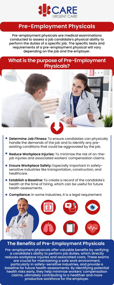 UCare Urgent Care and Walk-In Clinic proudly provide pre-employment and pre-placement physical exams to employers and employees of Horizon City, TX El Paso, TX, Lee Trevino Drive TX, and the surrounding area. For more information, contact us or simply walk-in. UCare Urgent Care and Walk-In Clinic proudly provide pre-employment and pre-placement physical exams to employers and employees of Horizon City, TX El Paso, TX, Lee Trevino Drive TX, and the surrounding area. For more information, contact us or simply walk-in.